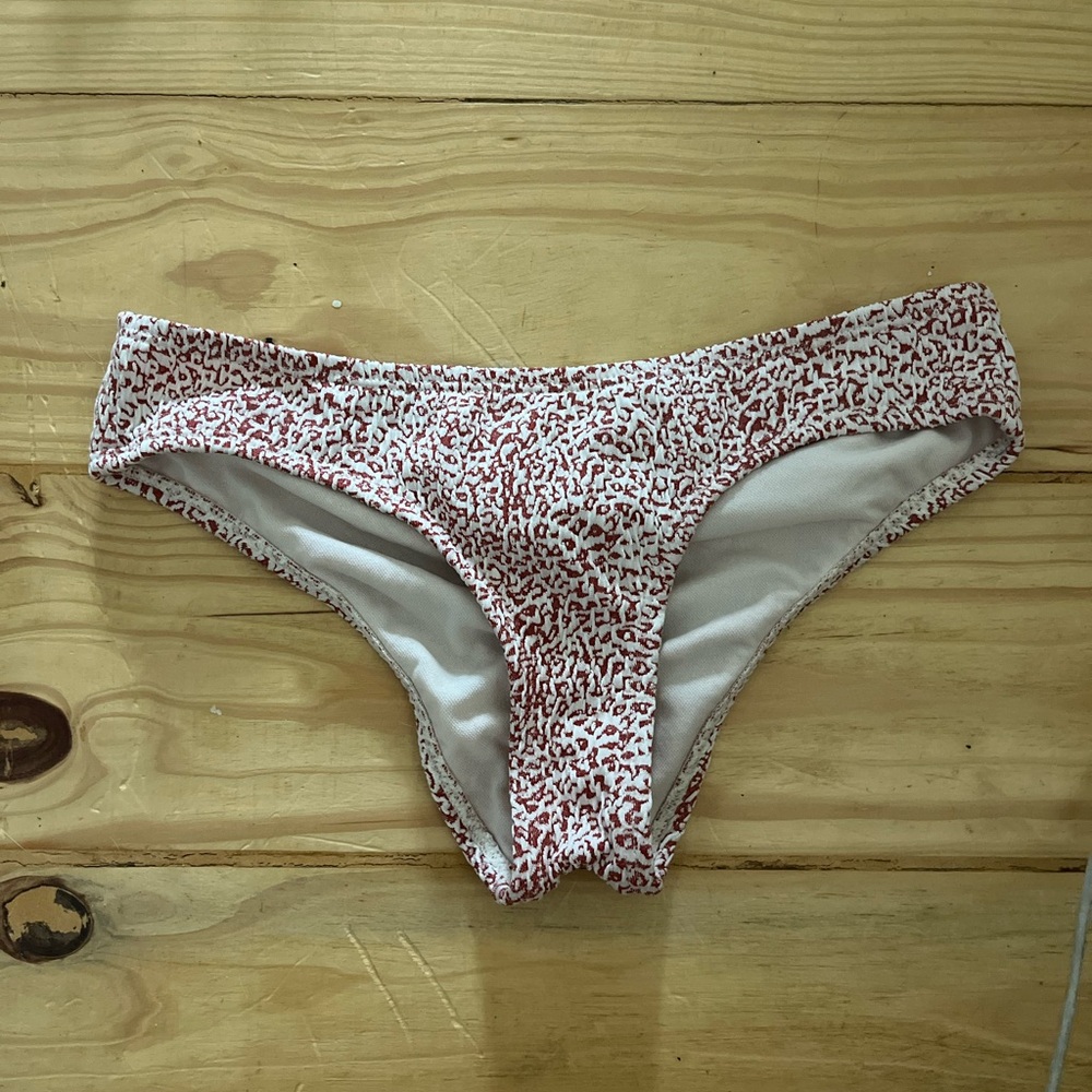 Xhilaration Red and Cream Bikini Bottom